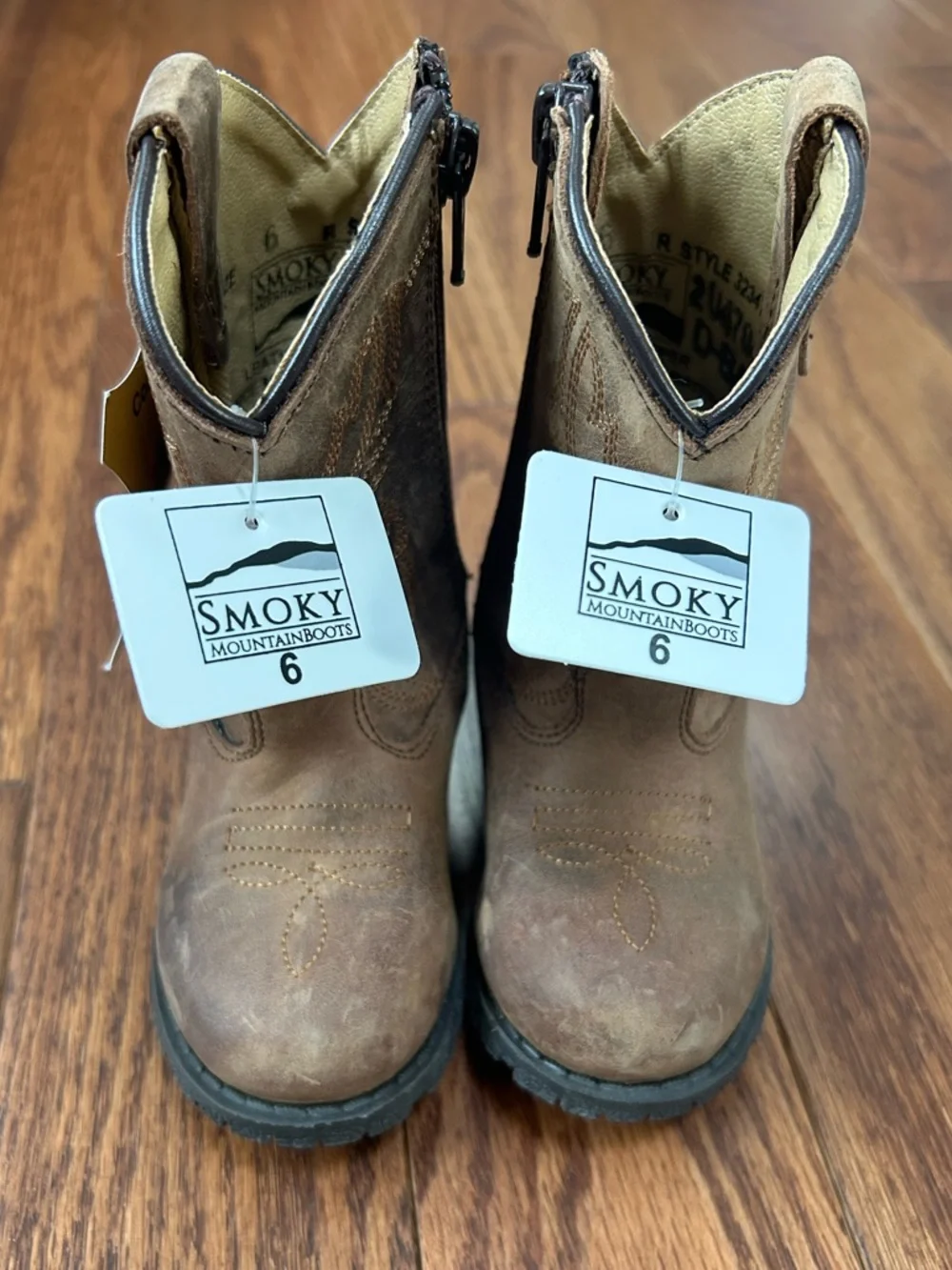 Smokey Mountain Boots distressed brown leather toddler size 6